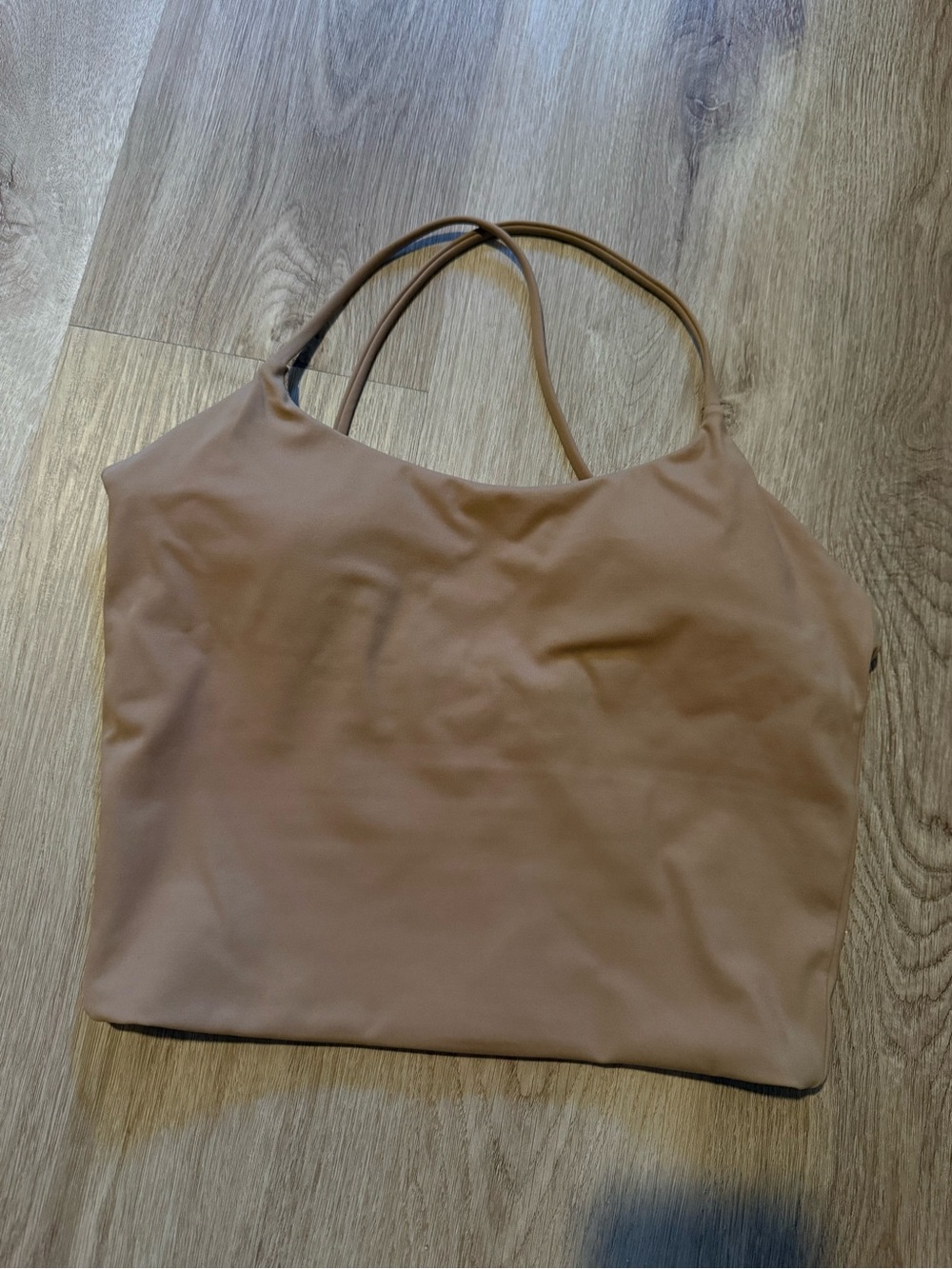 Women’s Strappy Crop Tank Top - Taupe